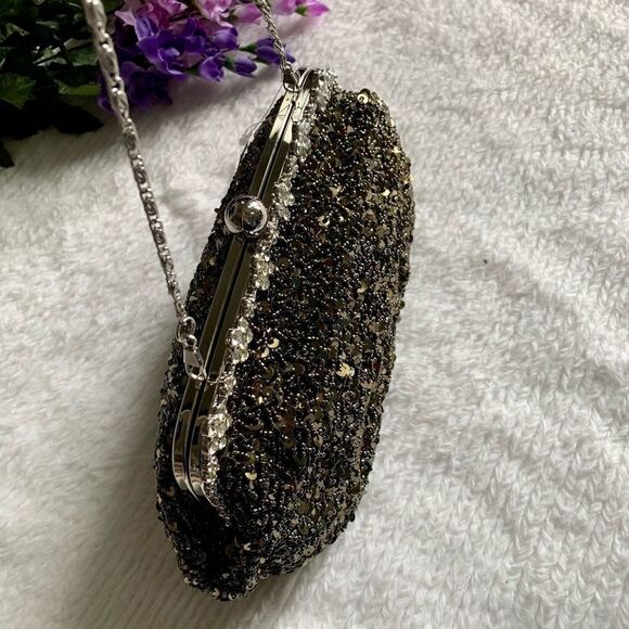 New Gorgeous Vintage Evening Bag With Sequins & Beads - Picture 10 of 11